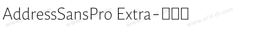 AddressSansPro Extra字体转换